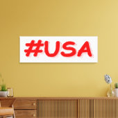 "#USA" Cute Design. Bestel nu Canvas Afdruk (Insitu (Woonkamer))