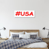 "#USA" Cute Design. Bestel nu Canvas Afdruk (Insitu (Slaapkamer))