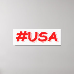 "#USA" Cute Design. Bestel nu Canvas Afdruk