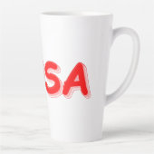 "#USA" Cute Design. Bestel nu Latte Mok (Rechts)