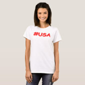 "#USA" Cute Design. Bestel nu T-shirt (Voorkant volledig)