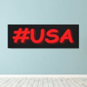"#USA" Cute Design. Nu kopen-Poster Canvas Afdruk (Insitu (Houten vloer))