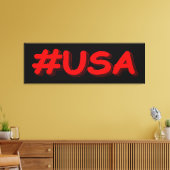 "#USA" Cute Design. Nu kopen-Poster Canvas Afdruk (Insitu (Woonkamer))