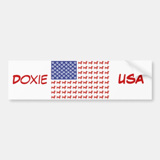USA Dachshund Bumpersticker (Voorkant)