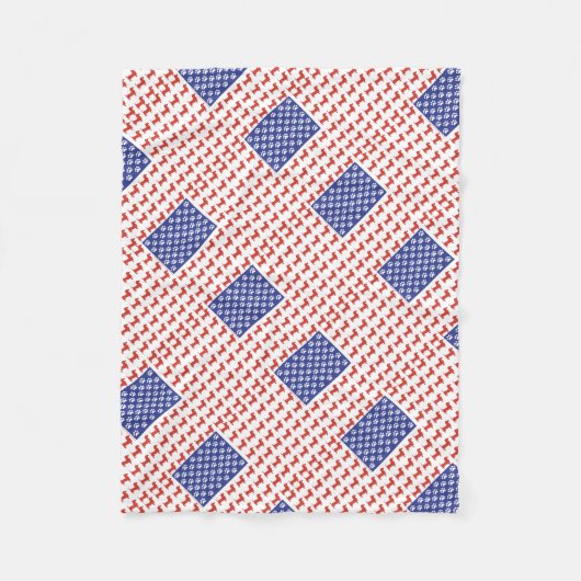 USA Dachshund Fleece Deken (Voorkant)