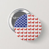 USA Dachshund Ronde Button 5,7 Cm (Voorkant /achterkant)