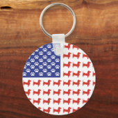 USA Dachshund Sleutelhanger (Voorkant)