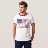 USA Dachshund T-shirt (Voorkant volledig)
