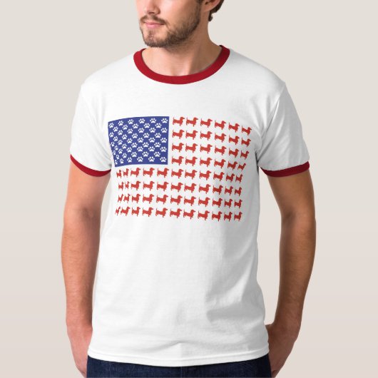 USA Dachshund T-shirt (Voorkant)