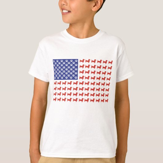 USA Dachshund T-shirt (Voorkant)