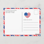 USA De belofte van trouw Rode Blauwe Vlag Custom Briefkaart (Achterkant)