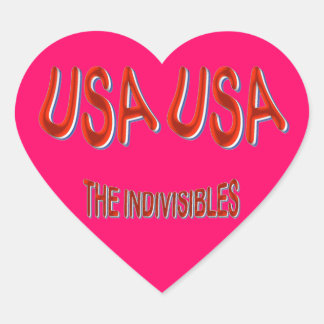 USA DE ONDEELBARE Rood Wit Blauw Hart Sticker