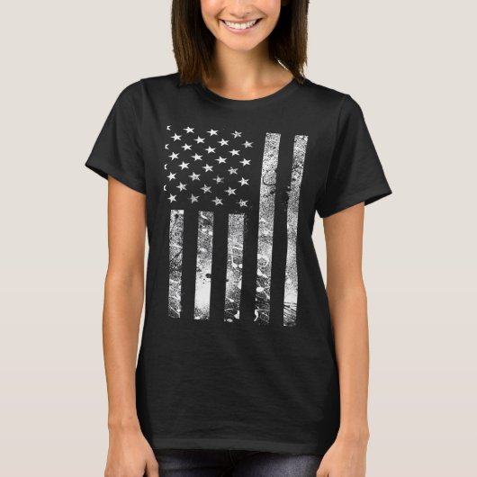 USA distressed American Flag T-shirt (Voorkant)