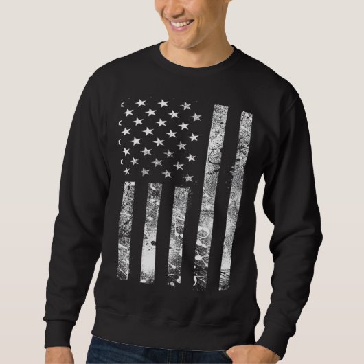 USA distressed American Flag Trui (Voorkant)