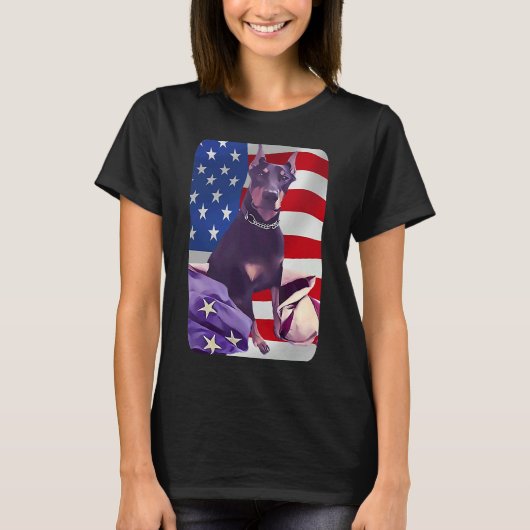 Usa Doberman Pinscher T-shirt (Voorkant)