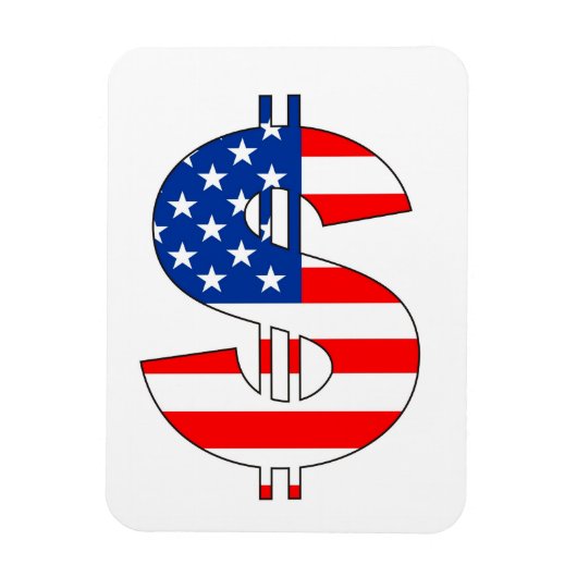 usa - dollarteken magneet (Verticaal)
