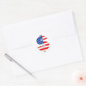 usa - dollarteken ronde sticker (Envelop)