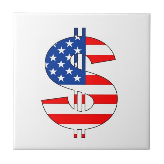 usa - dollarteken tegeltje (Voorkant)