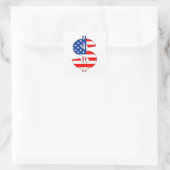usa - dollarteken vierkante sticker (Tas)