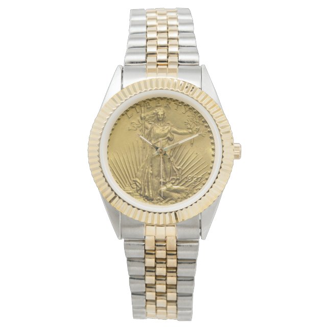 USA Double Eagle St Gaudens 1927 Gouden Munt $20 Horloge (Voorkant)