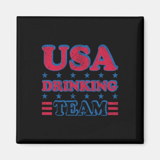 USA Drink team 4th van juli Independence Day Dru Magneet (Voorkant)