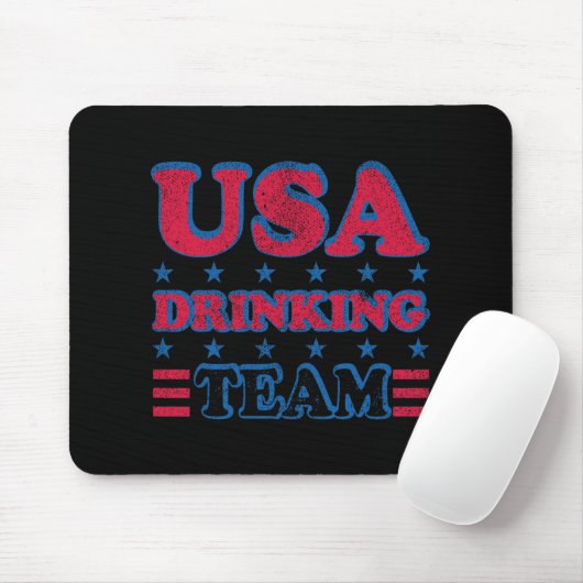 USA Drink team 4th van juli Independence Day Dru Muismat (Met muis)