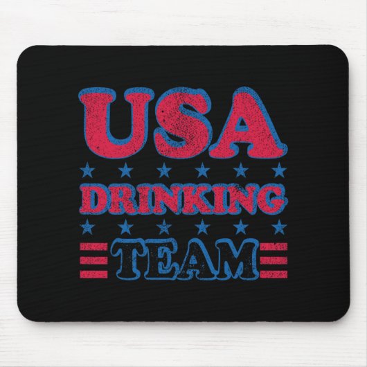 USA Drink team 4th van juli Independence Day Dru Muismat (Voorkant)
