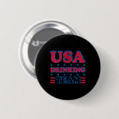 USA Drink team 4th van juli Independence Day Dru Ronde Button 5,7 Cm (Voorkant /achterkant)