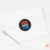 USA Drink Team Shirt Grappige Mannen Vrouwen 4th o Ronde Sticker (Envelop)