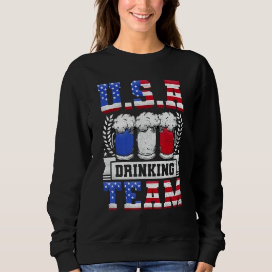 Usa Drinken Team Bier Dag Trui (Voorkant)