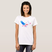 *~* USA Eagle American Flag Red Blue T-shirt (Voorkant volledig)