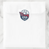 USA Eagle Crest Vierkante Sticker (Tas)