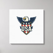 USA Eagle Crest —  vlaggenschild Canvas Afdruk (Voorkant)