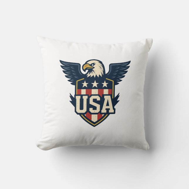 USA Eagle Crest —  vlaggenschild Kussen (Voorkant)