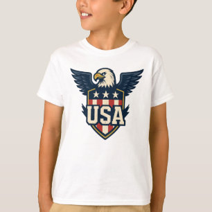 USA Eagle Crest — vlaggenschild T-shirt