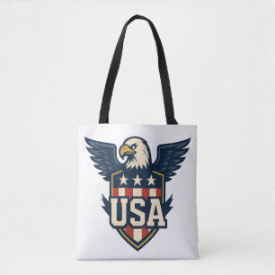 USA Eagle Crest — vlaggenschild Tote Bag