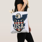 USA Eagle Crest —  vlaggenschild Tote Bag (Dichtbij)