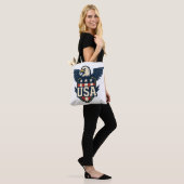 USA Eagle Crest —  vlaggenschild Tote Bag (Op model)