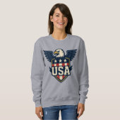 USA Eagle Crest —  vlaggenschild Trui (Voorkant volledig)