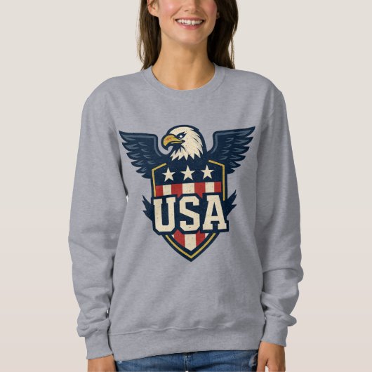 USA Eagle Crest —  vlaggenschild Trui (Voorkant)