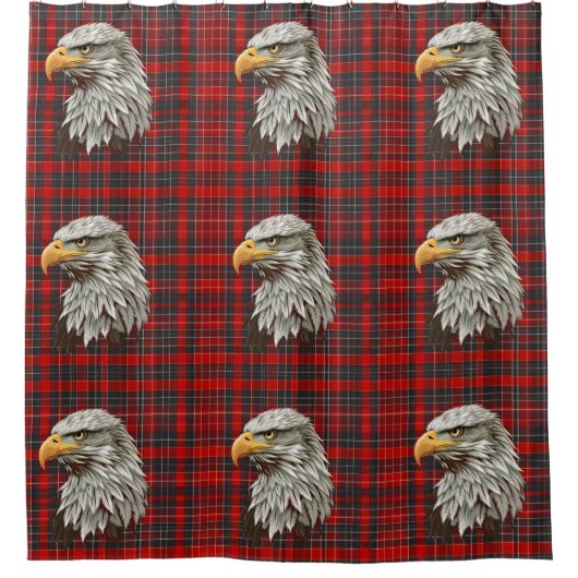 USA Eagle Curtain Celebrate Freedom Every Day Douchegordijn (Voorkant)