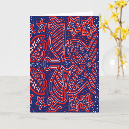 USA Eagle Democratic Patriot Kaart (Gele Bloem)