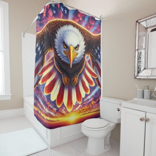 USA Eagle Douchegordijn (In situ)