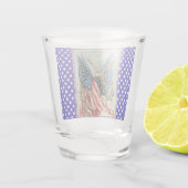 USA Eagle Fourth of July Patriotic Flag Shot Glas (Achterkant)