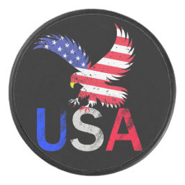 USA Eagle Hockey Puck