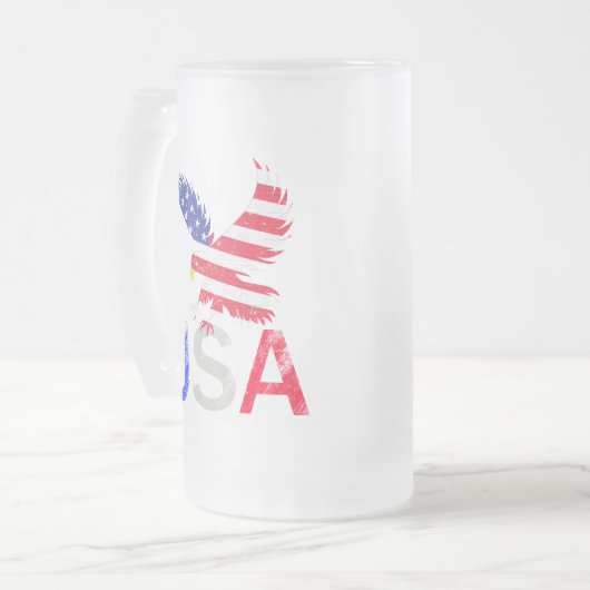 USA Eagle Matglas Bierpul (Voorkant links)