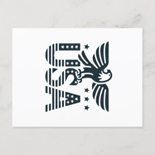 USA Eagle Patriotic Design - Stars and Stripes Sty Briefkaart