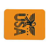 USA Eagle Patriotic Design - Stars and Stripes Sty Magneet (Horizontaal)