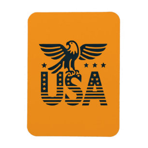 USA Eagle Patriotic Design - Stars and Stripes Sty Magneet