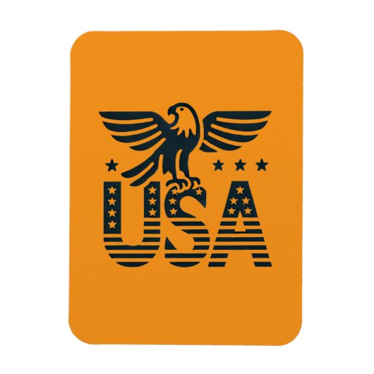 USA Eagle Patriotic Design - Stars and Stripes Sty Magneet (Verticaal)